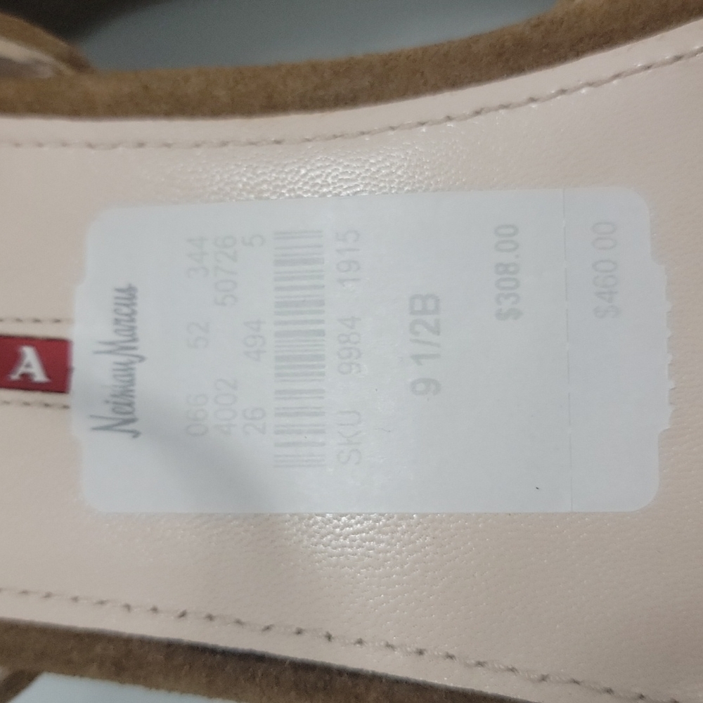 Prada Brown Suede Wedge Sandals - Picture 5 of 12